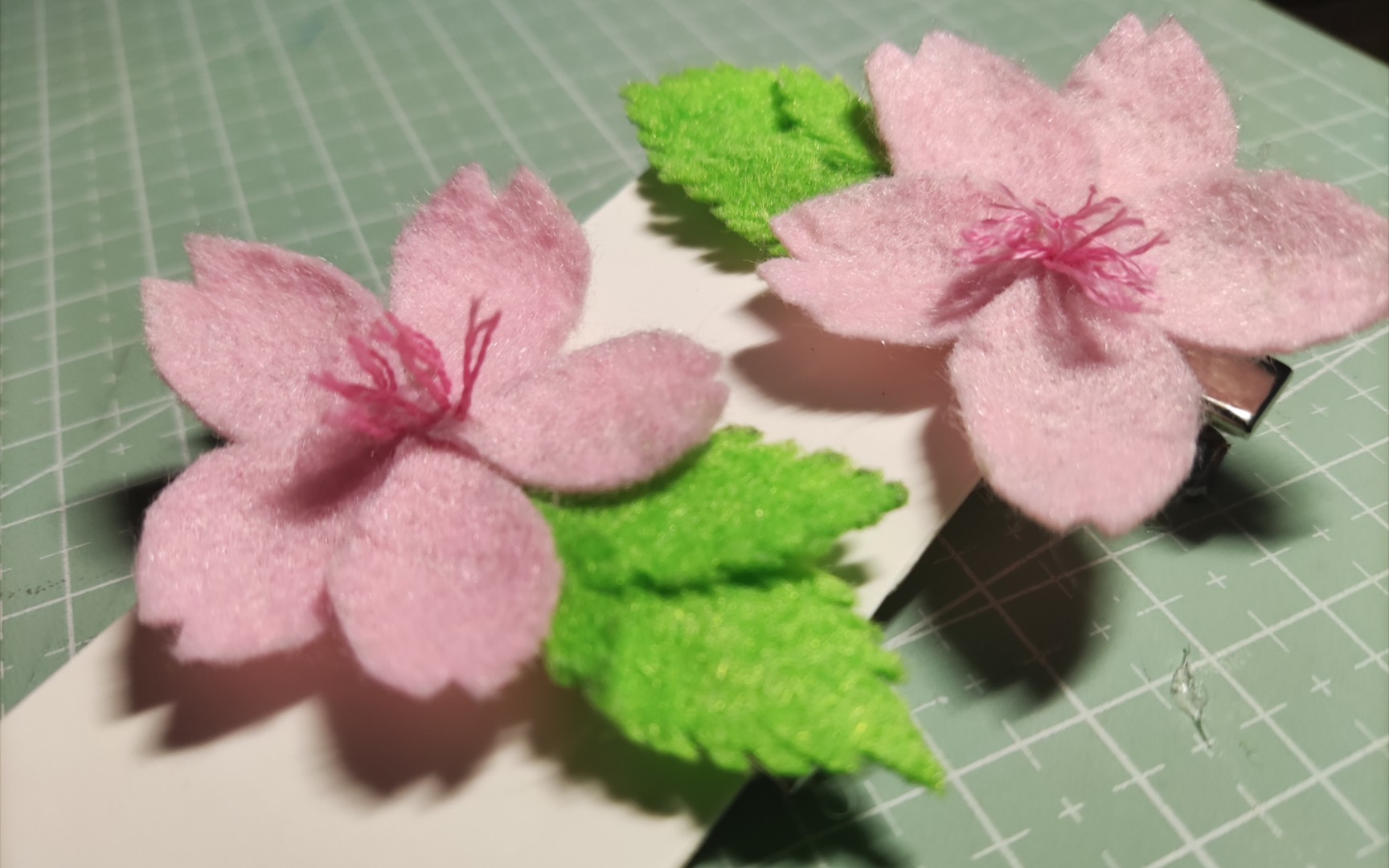 [不织布樱花发卡]樱花树下送君时,一寸春心逐折枝
