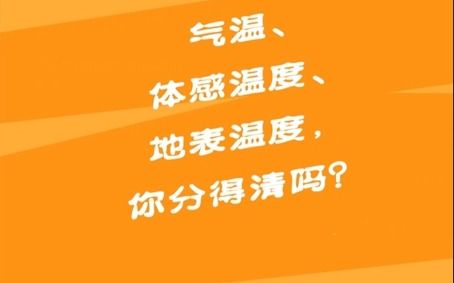 气温、体感温度、地表温度,你分得清吗?哔哩哔哩bilibili