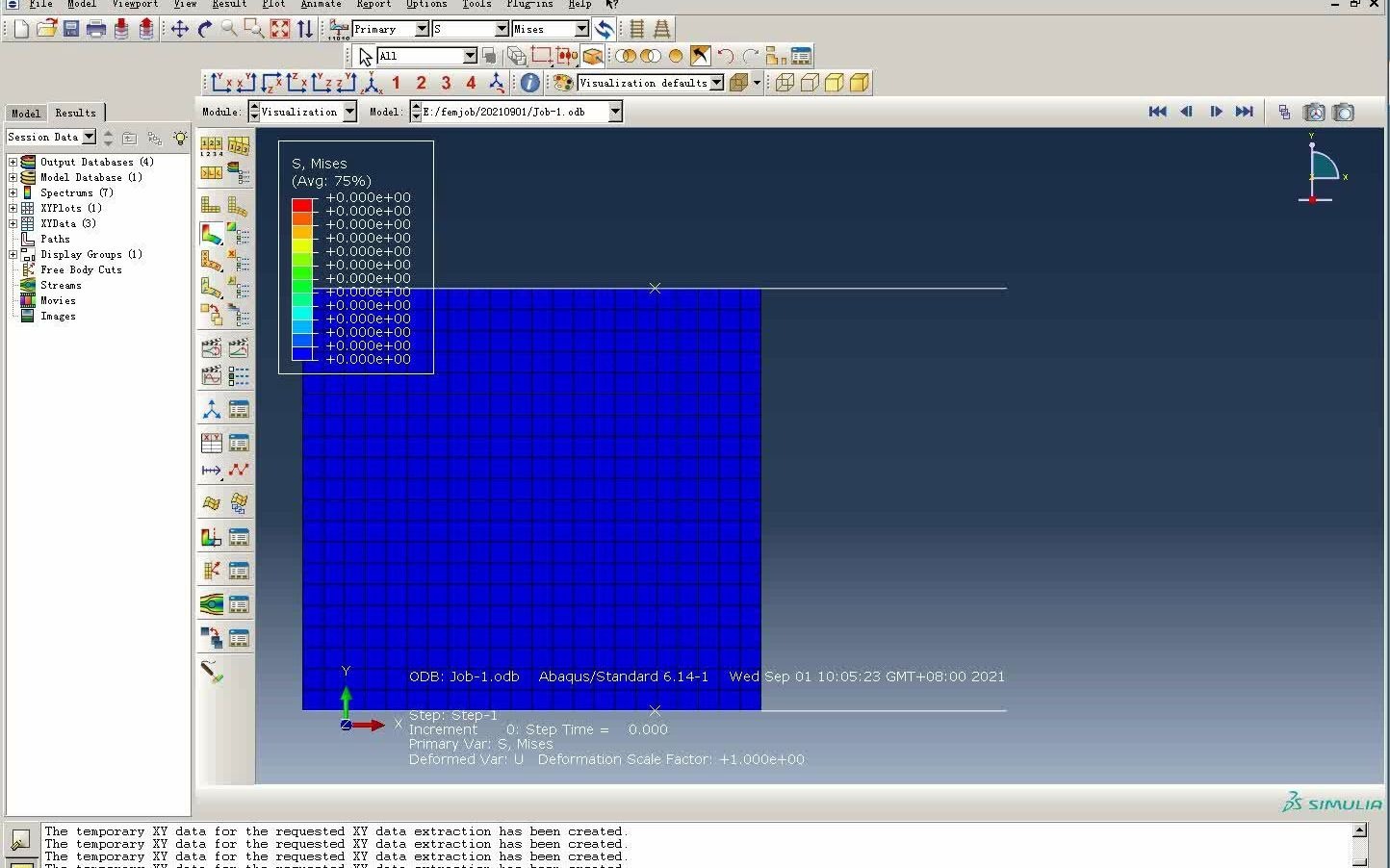 ABAQUS橡胶柱单轴压缩提取位移和力曲线哔哩哔哩bilibili