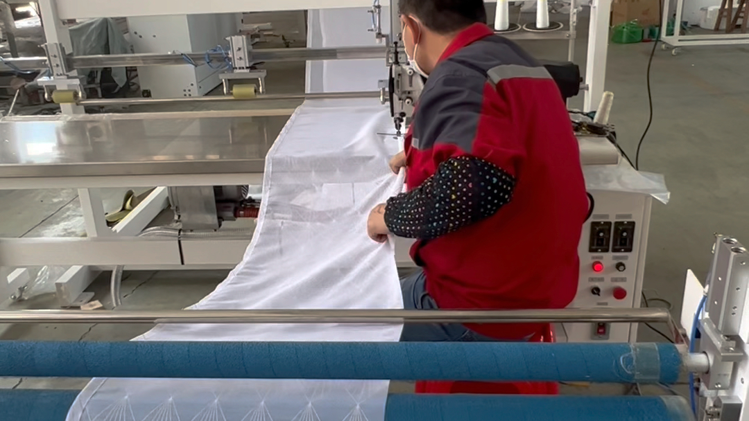 sjb自动整烫卷边机卷整卷窗帘纱料
