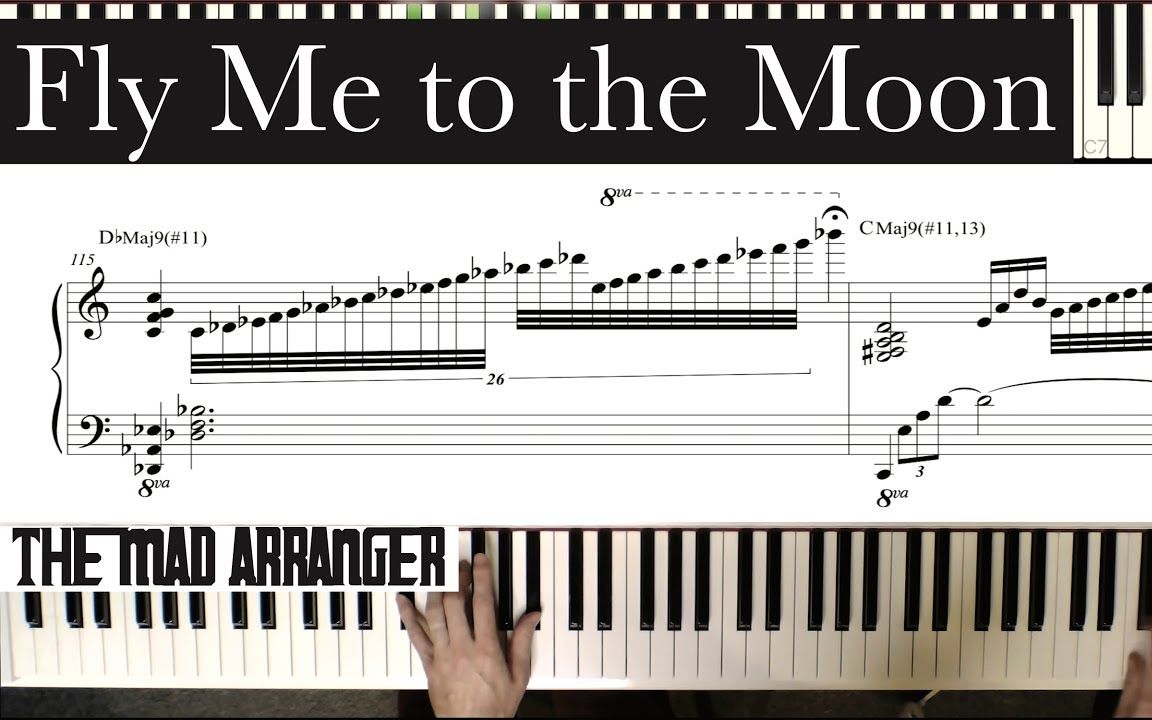 爵士钢琴标准曲flymetothemoonjacobkoller附乐谱进阶版