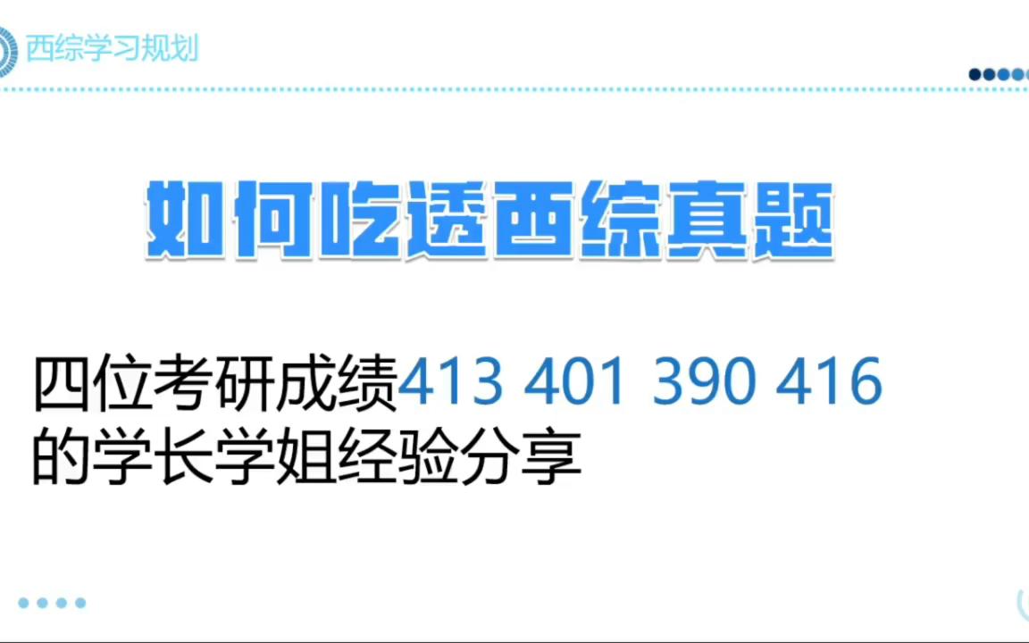 [图]考研400分的学长学姐如何吃透西综真题