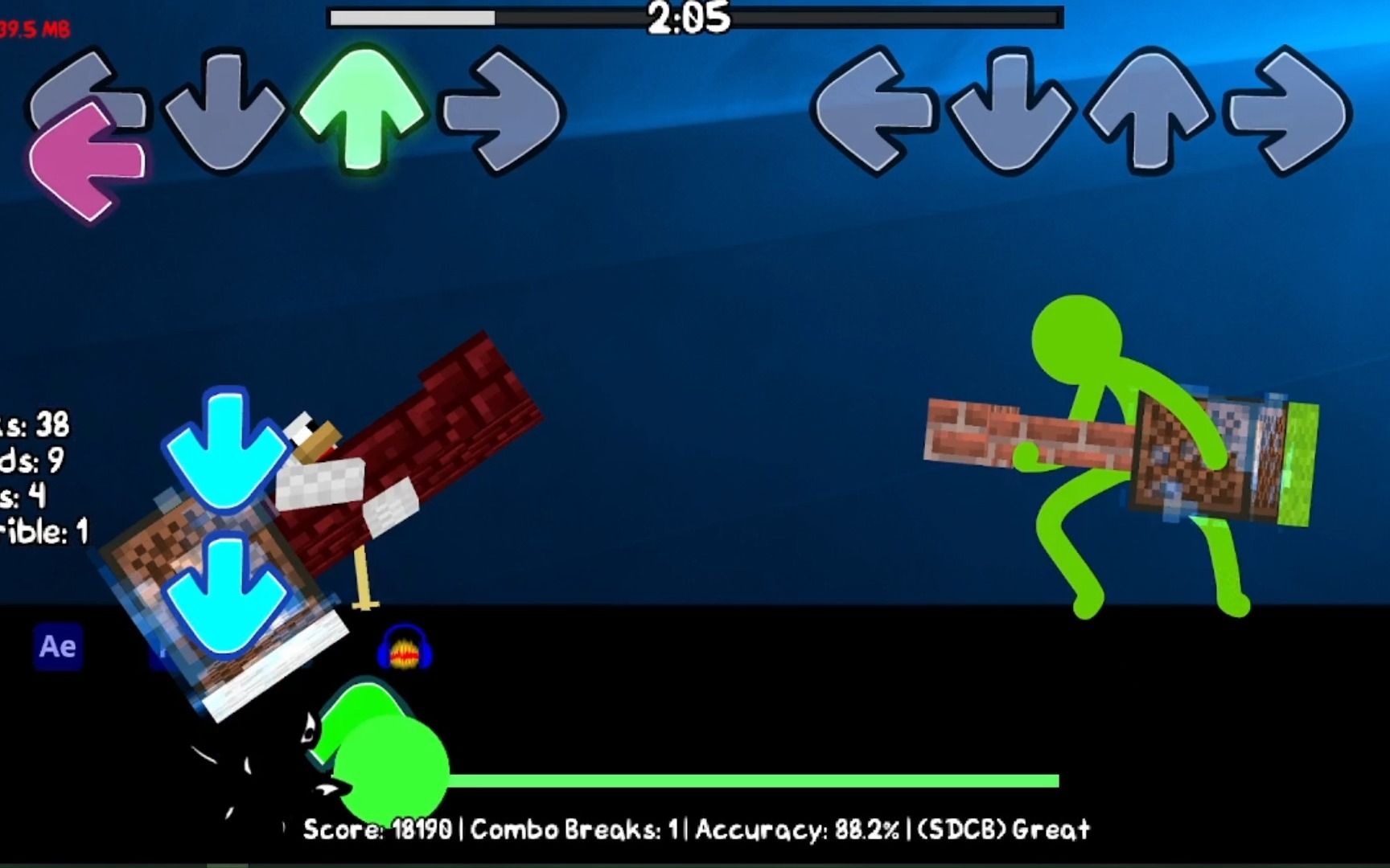 friday night funkin mc生物大战alan becker火柴人