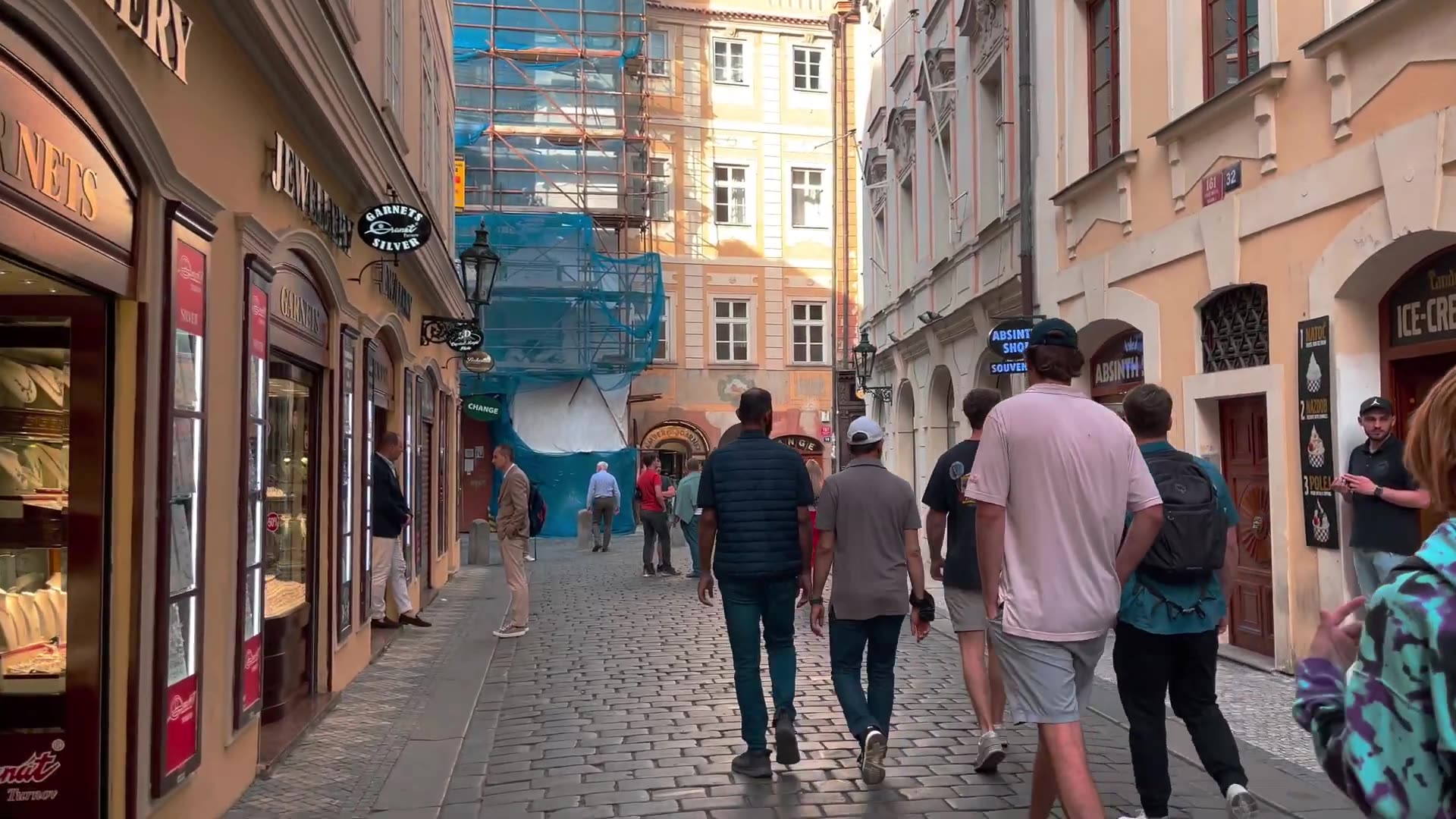 czech republic prague 4k walk charles street, old town square