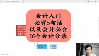 下载视频: 会计入门必背5句话以及会计必会16个会计分录