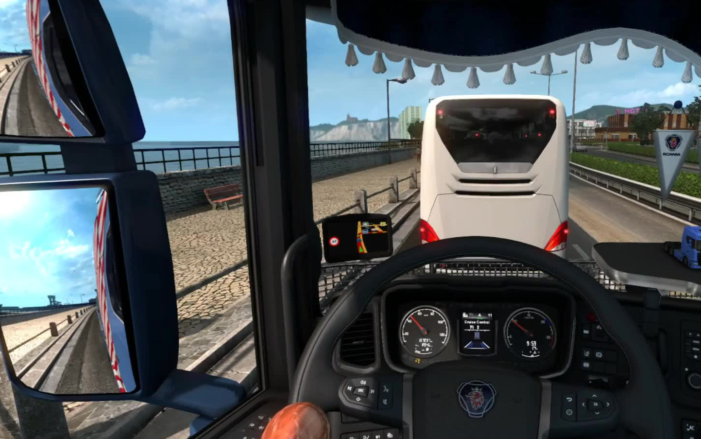 欧洲卡车模拟2斯堪尼亚s7308x4左舵驾驶室穿越整个伦敦