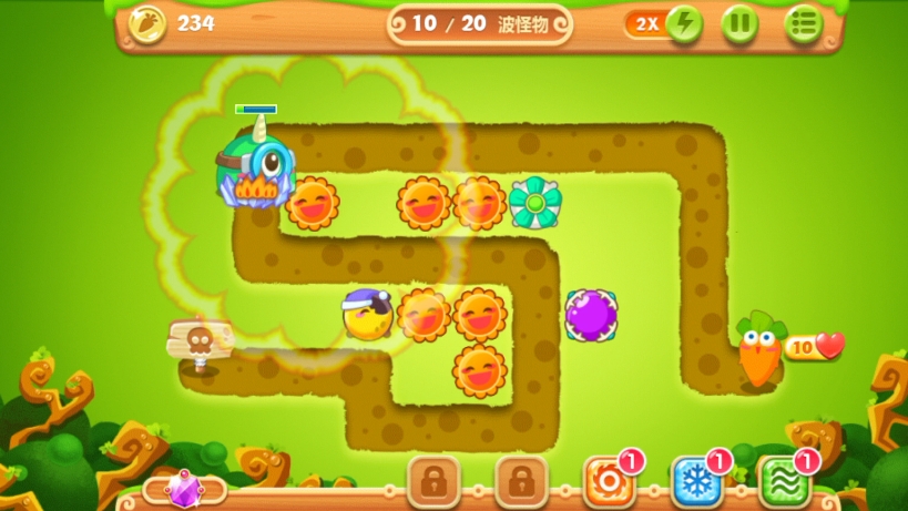 保卫萝卜挑战攻略26，保卫萝卜挑战攻略26关