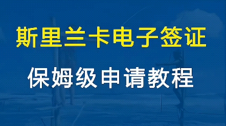 手把手教你申请斯里兰卡电子签证,斯里兰卡签证保姆级教程哔哩哔哩bilibili