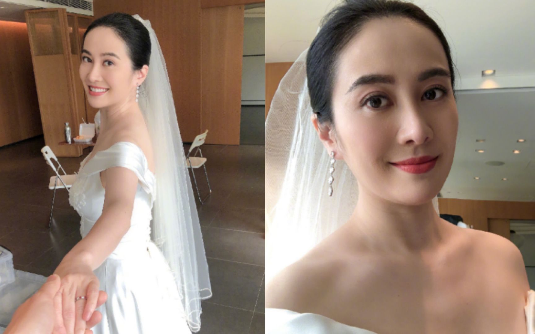 叶璇疑低调举行婚礼!穿婚纱拍照大秀身材,和男友牵手甜蜜表白