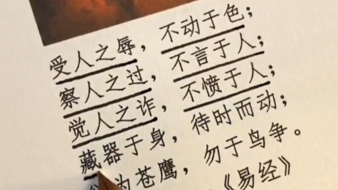 受人之辱,不动于色;察人之过,不言于人觉人之诈,不愤于人;藏器于身,待