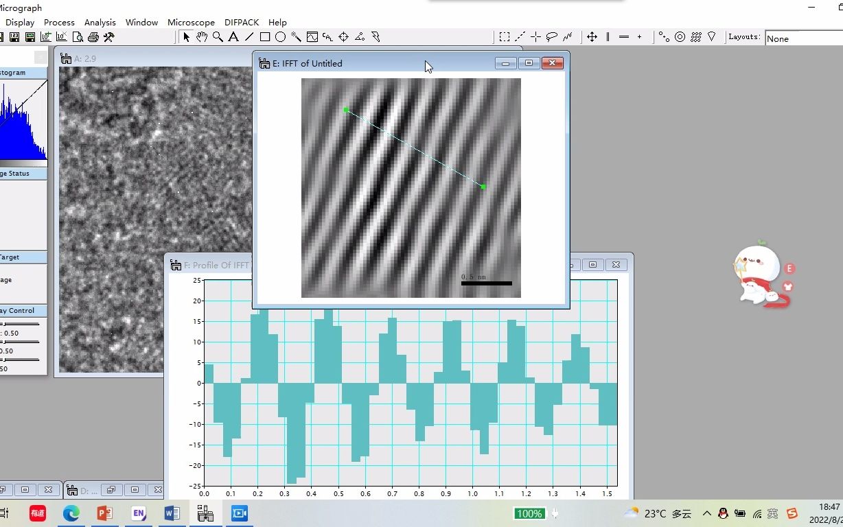 Gatan DigitalMicrograph 测量HRTEM 晶格条纹间距 傅里叶变换重新生成晶格哔哩哔哩bilibili