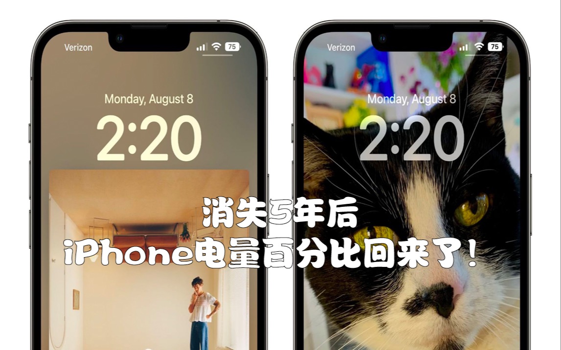 消失5年后,iPhone电量百分比回来了!哔哩哔哩bilibili