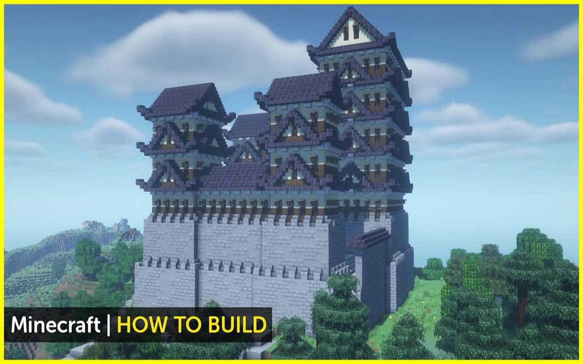 【Minecraft建筑教程】如何建造日式城堡哔哩哔哩bilibili我的世界