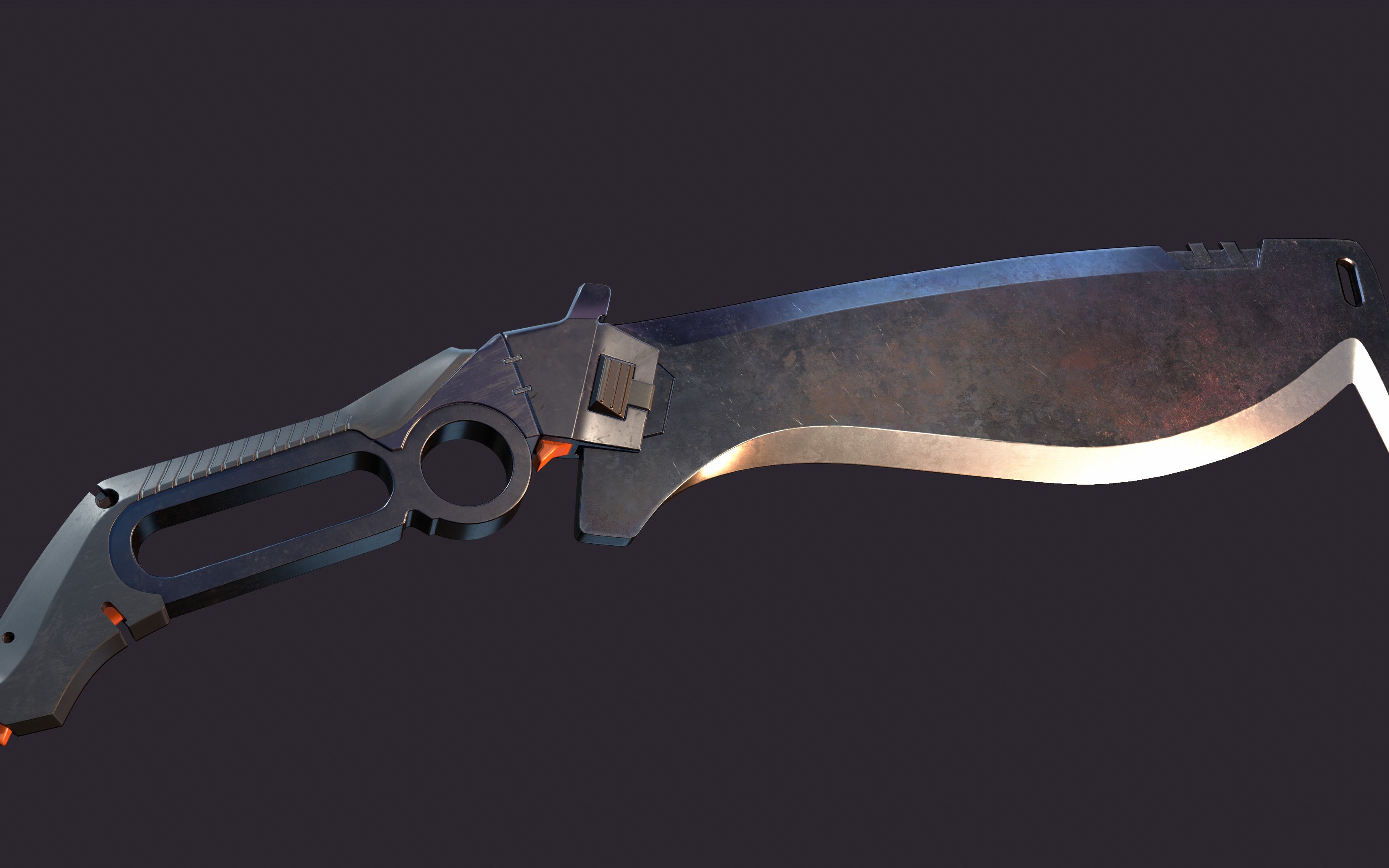 【maya零基础】游戏武器道具—刀模型建模流程讲解