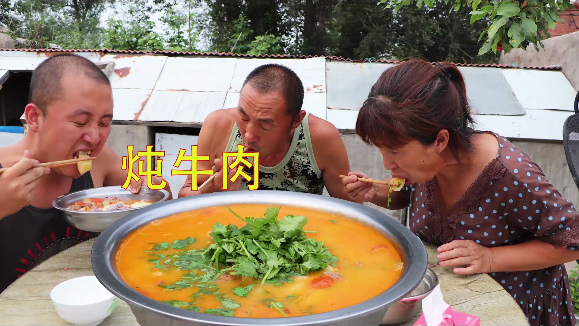 好久没炖牛肉了,炖一锅番茄牛肉土豆,牛肉汤泡饭也太香了哔哩哔哩bilibili