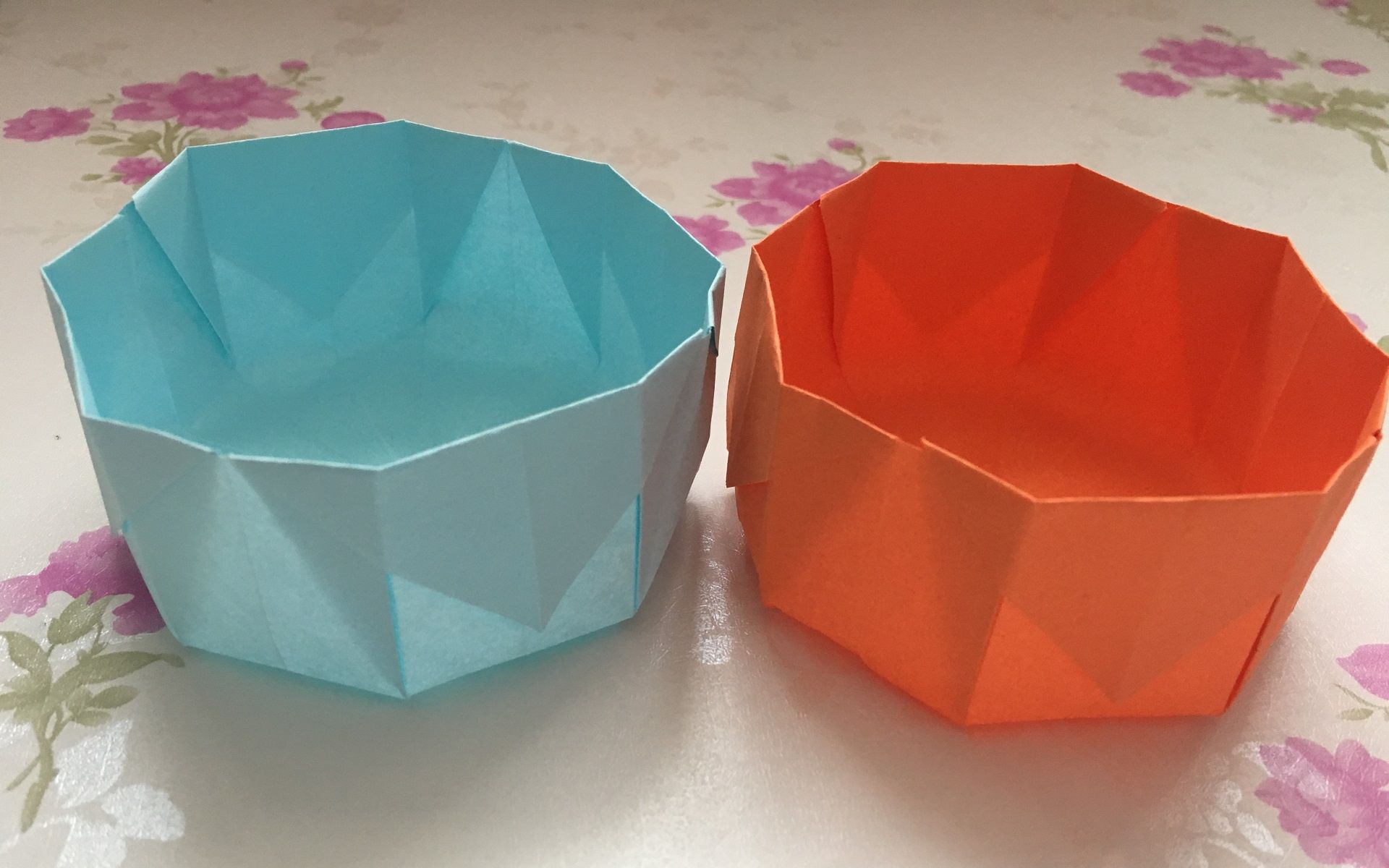 儿童手工折纸碗图片