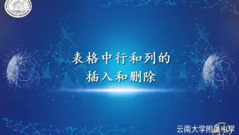 文字处理-表格中行和列的插入和删除