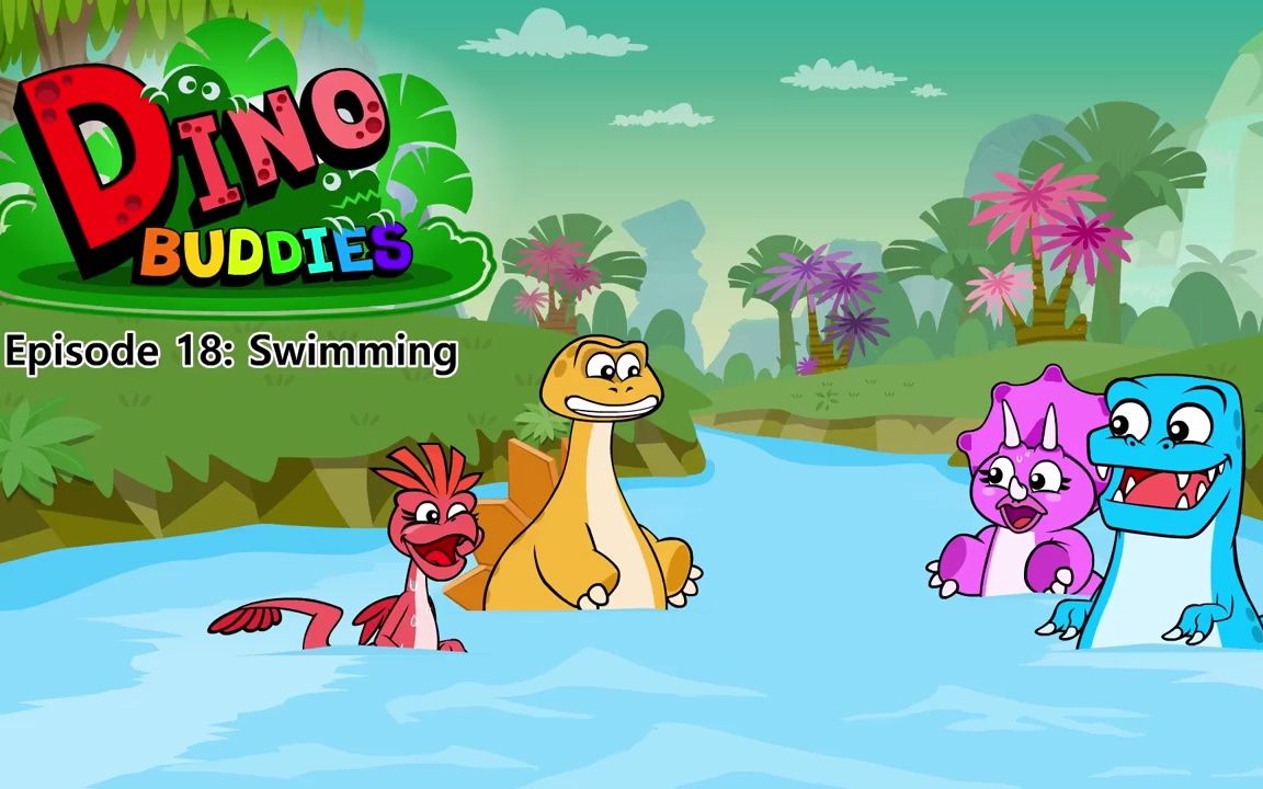 [图]英语分级读物-Dino Buddies 18_Swimming