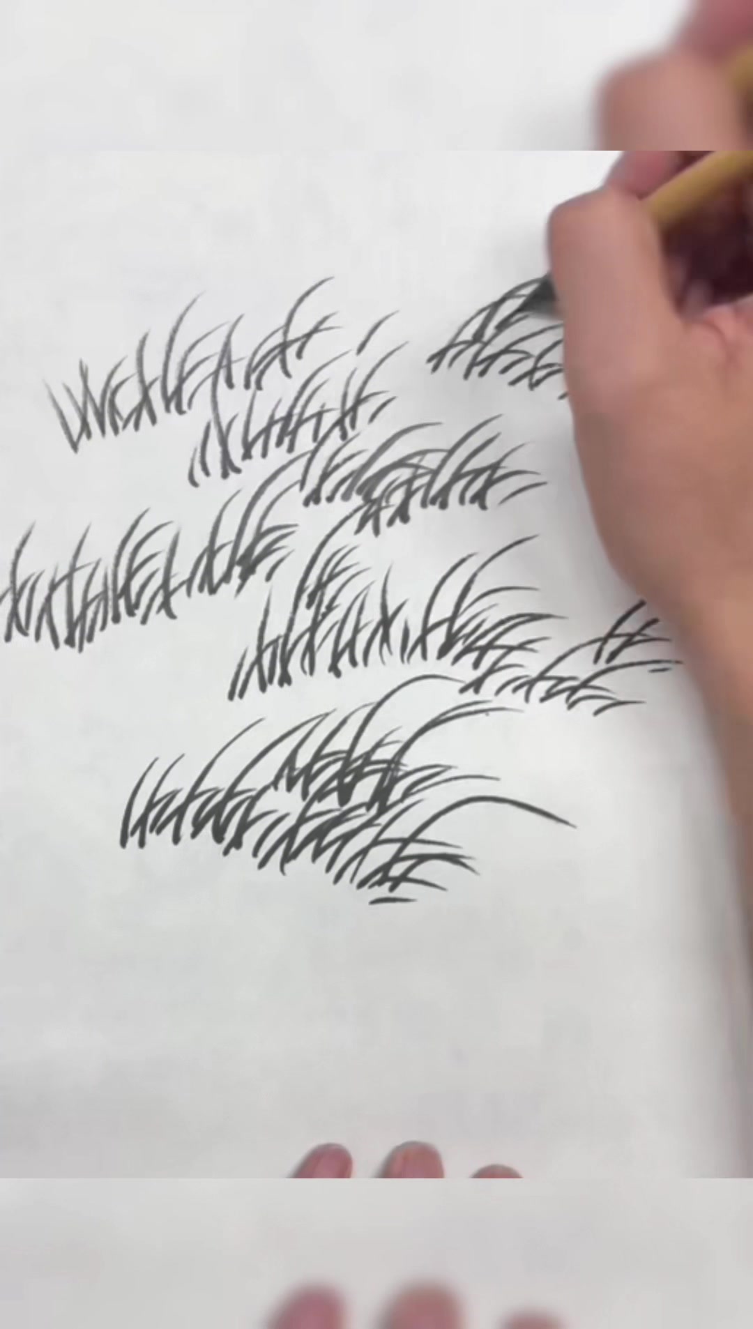 草的画法,国画写意