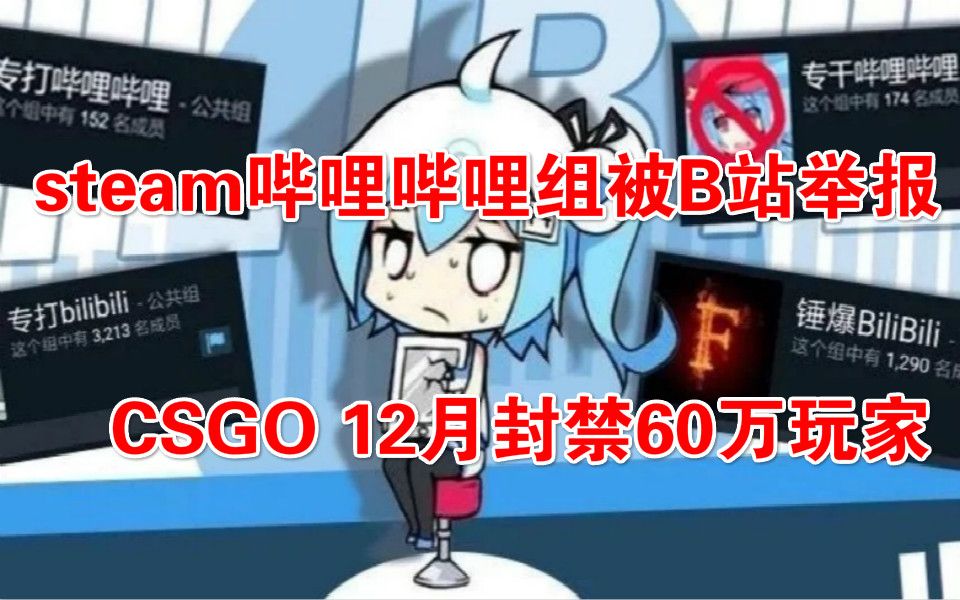 【Steam日报】steam哔哩哔哩组被B站举报,CSGO12月被封禁60万玩家,圣歌公布最低配置需求哔哩哔哩bilibili