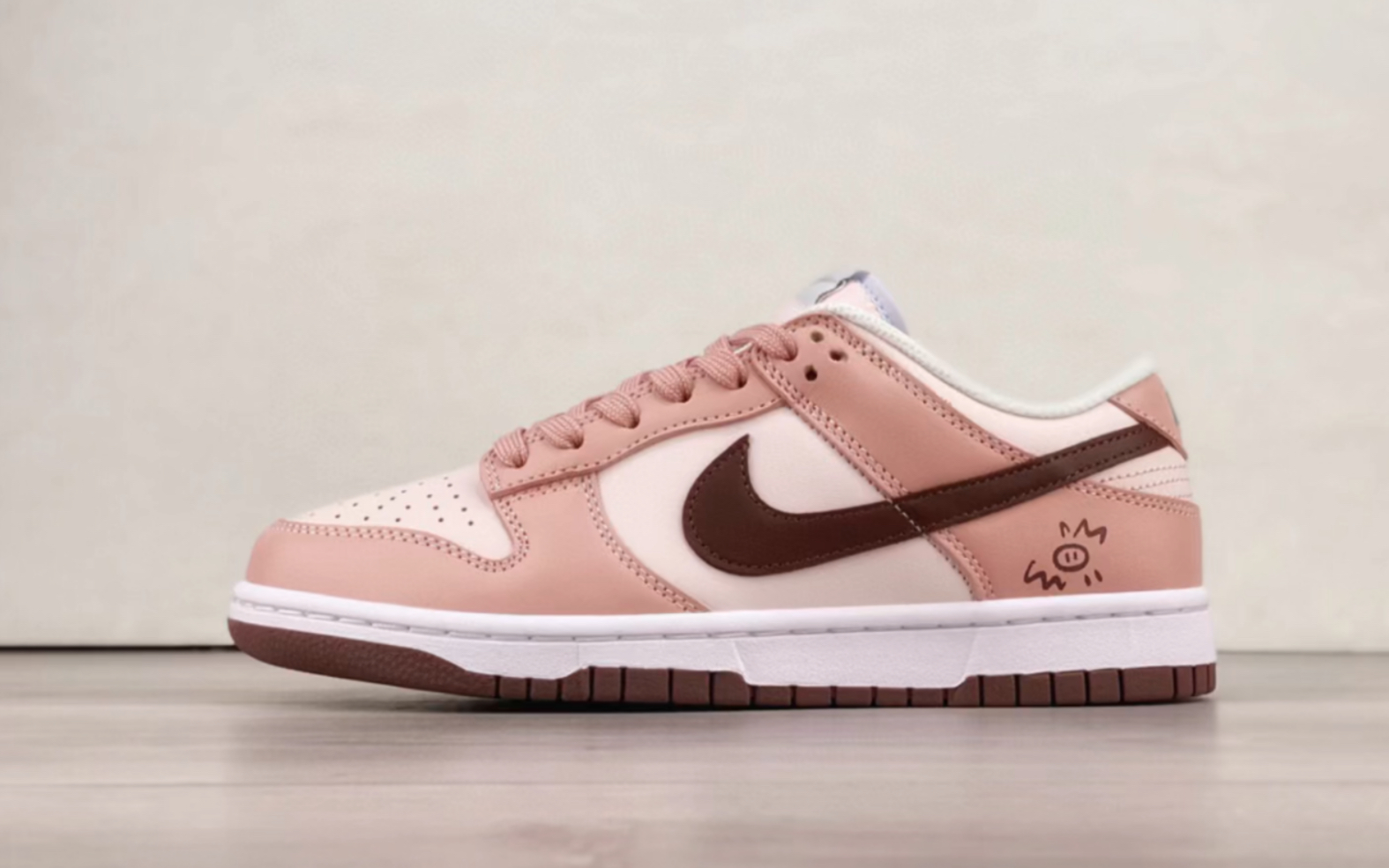 耐克 nike dunk low gs mineral teal 酒红粉抱抱猪草莓粉低帮滑板鞋