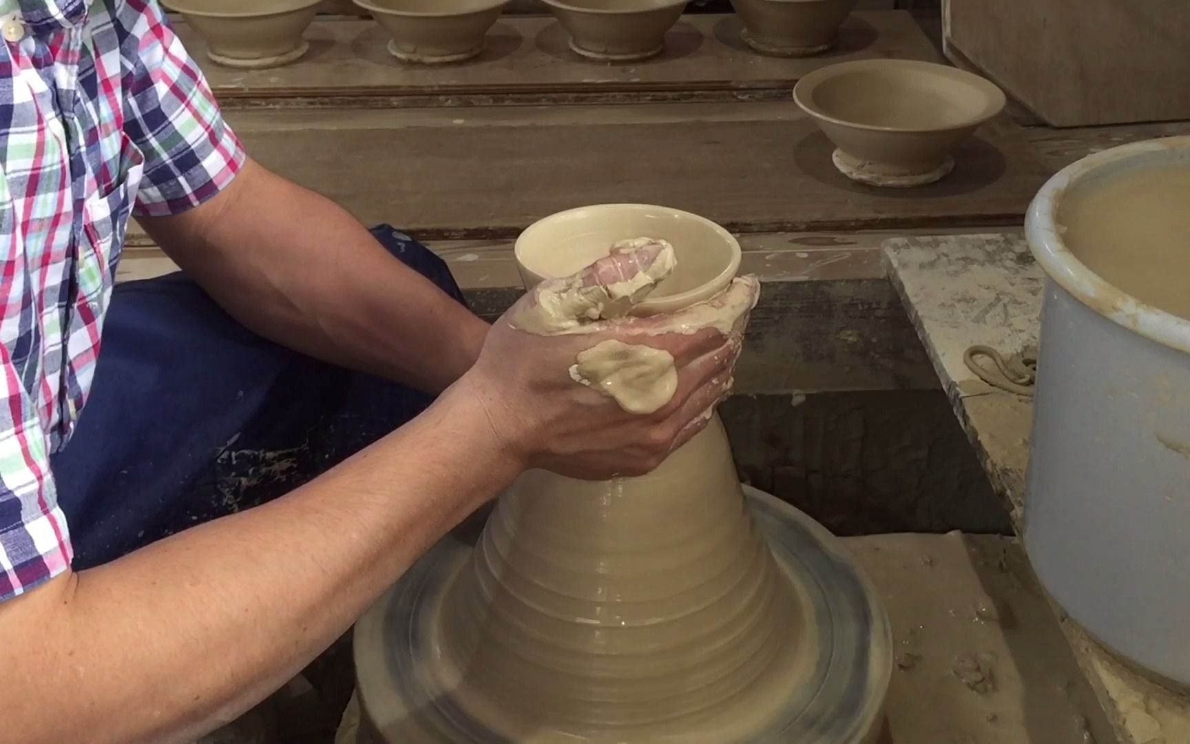 50、【porcelain】potter's wheel small rim bowl 【陶芸】ロクロ成形・リム鉢(小)哔哩哔哩bilibili