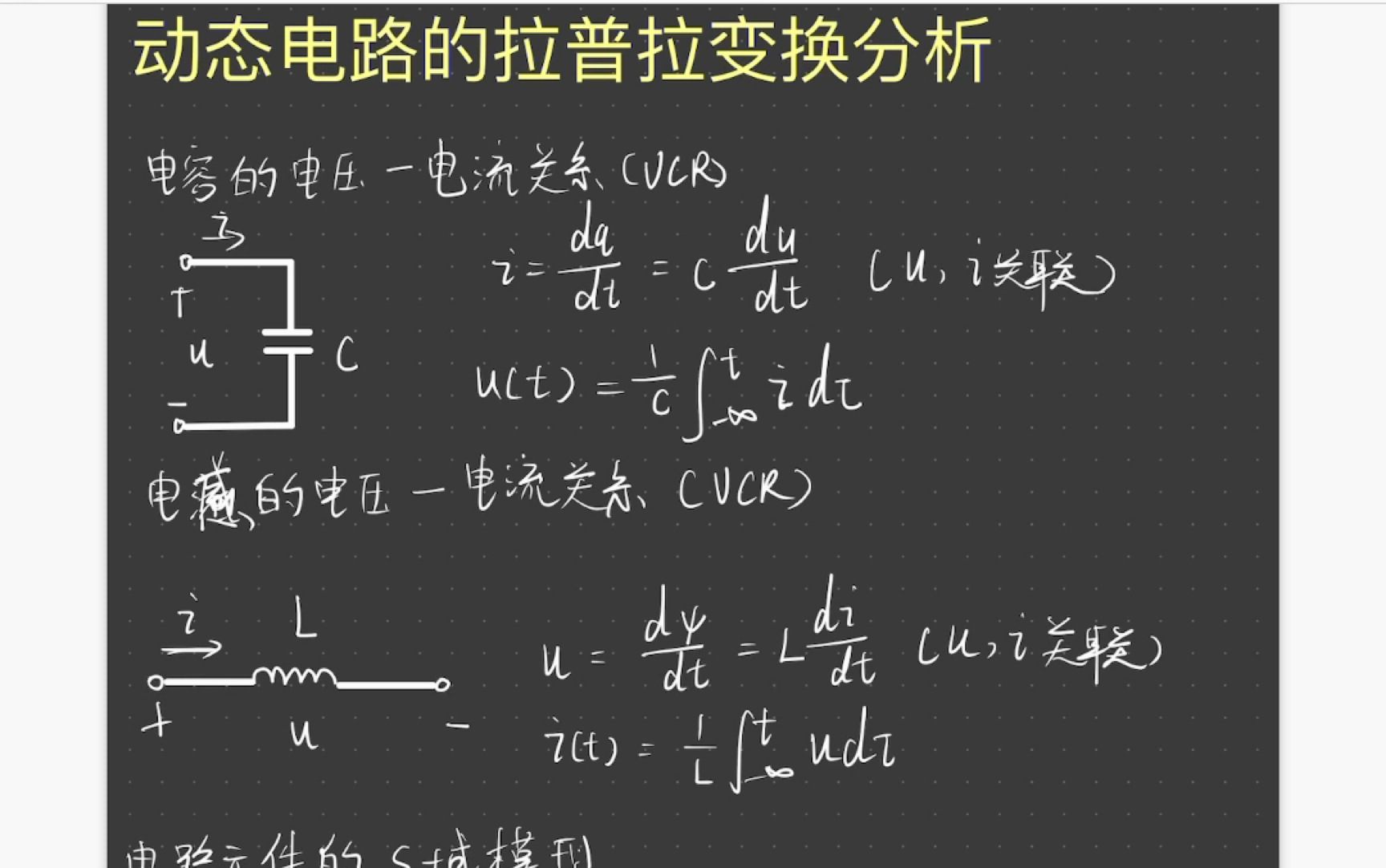 信号与系统学习笔记—动态电路拉普拉斯变换分析哔哩哔哩bilibili