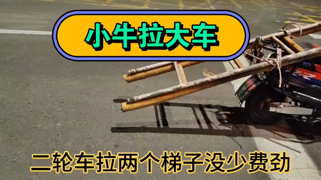 真正的小牛拉大车.二轮车干出来三轮车的活.硬气不硬气!