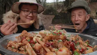 100买了10斤牛蛙，秘制“干锅牛蛙”干香酥脆，大口吃肉真爽
