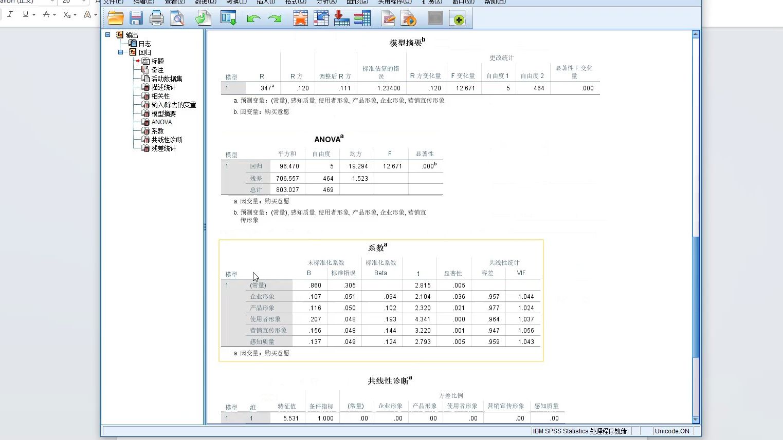 SPSS数据分析操作之多元线性回归分析教学分享哔哩哔哩bilibili