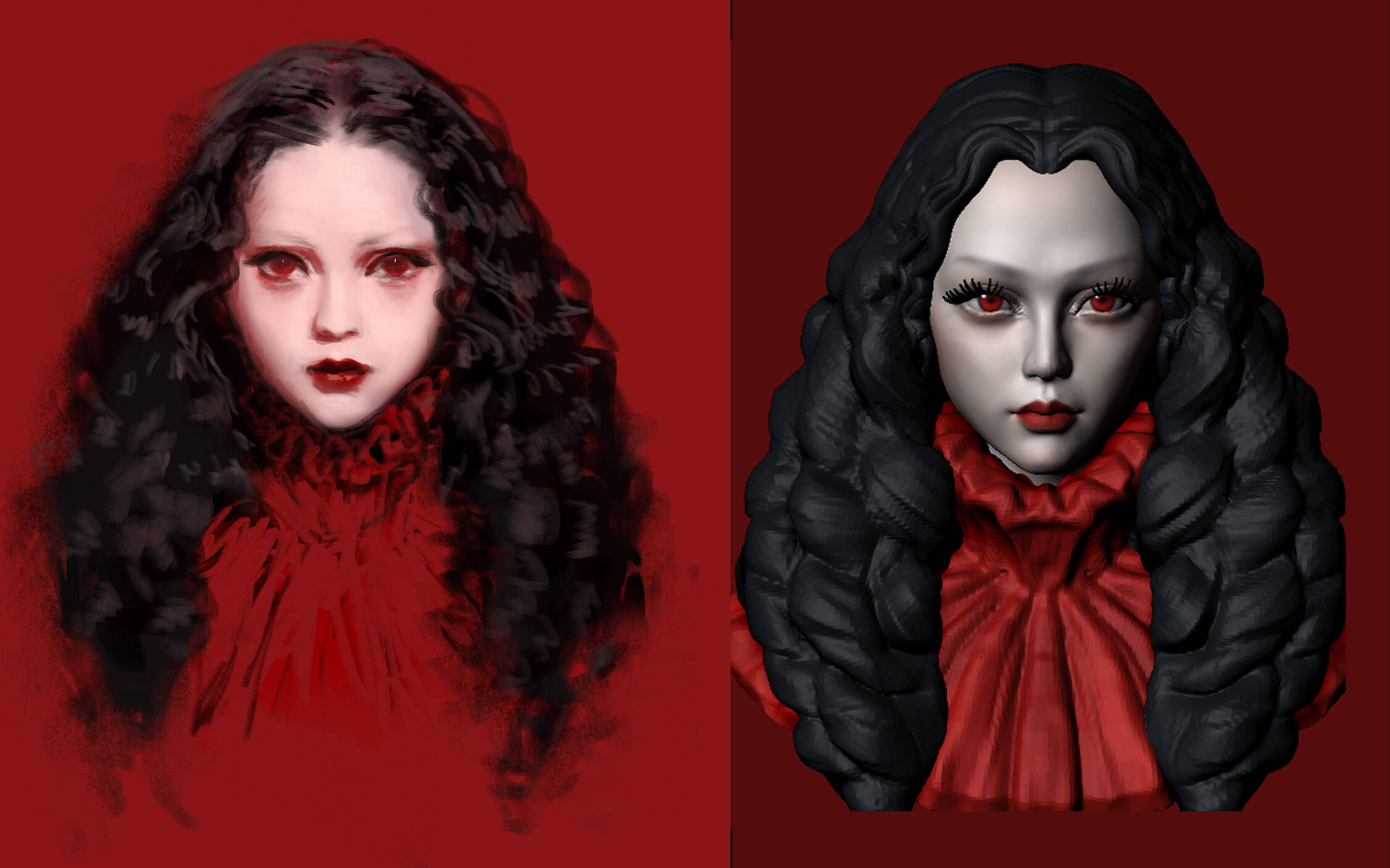 建模最高的境界就是原画师都看不出来哪张是原画