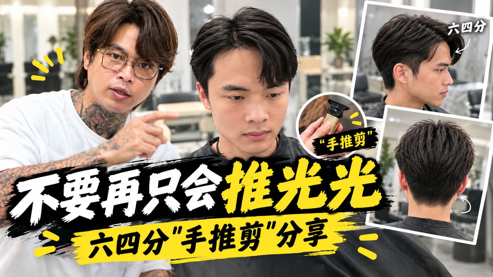 男生韩系发型｜六四分手推剪分享