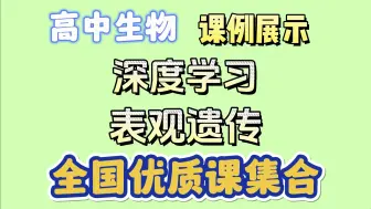 Download Video: 2024年 高中生物必修二 基因表达与性状的关系 深度学习 表观遗传“双新”实施国家示范校乌鲁木齐市第一中学课例展示活动 公开课 示范课 展示课 优质课 课堂教