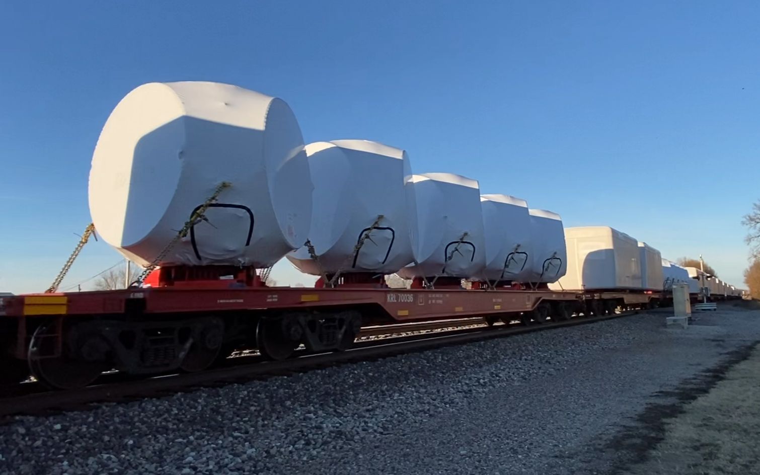 风电设备专运列车还有其他罕见素材美国bnsf铁路日常拍车