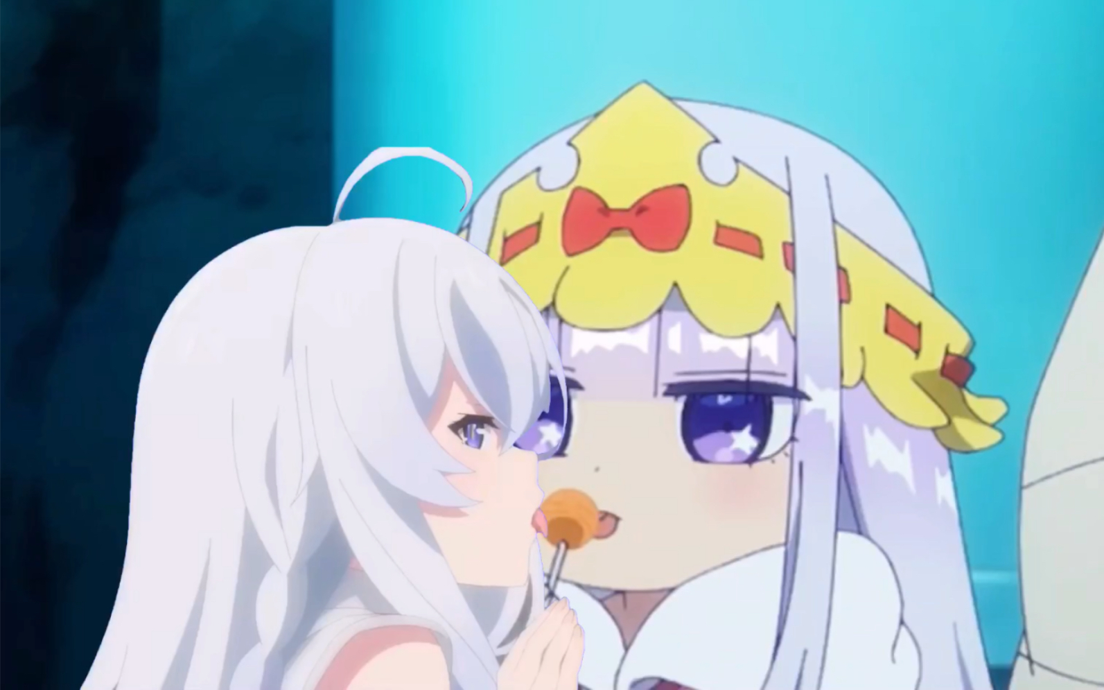 名场面老婆伊蕾娜和女儿栖夜一起舔棒棒糖