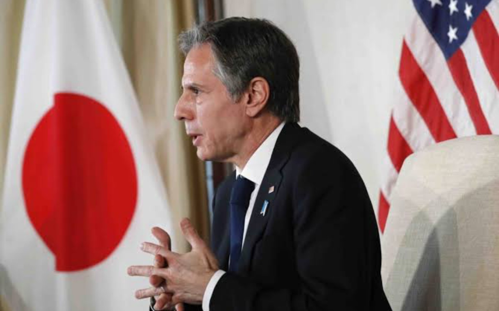 美国国务卿布林肯在g7外长会议后召开新闻发布会