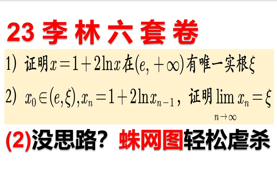 数列极限大杀器——蛛网图(爸爸妈妈我悟了)