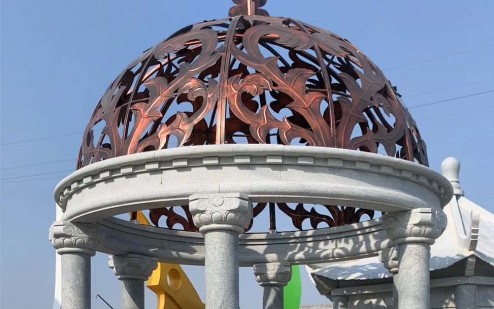 石雕欧式凉亭石材欧式石亭子