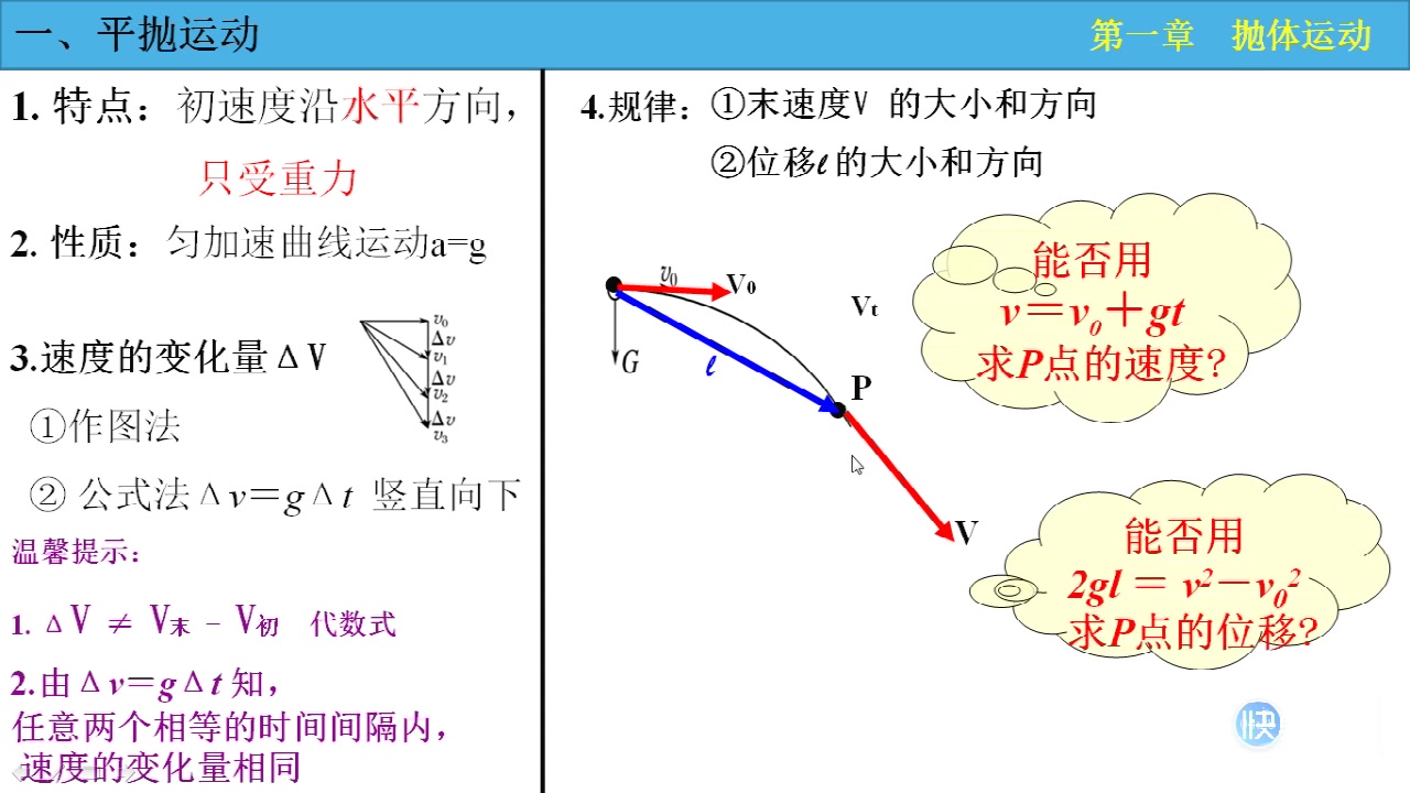 高一 物理 平抛运动 南山中学 罗玉英哔哩哔哩bilibili