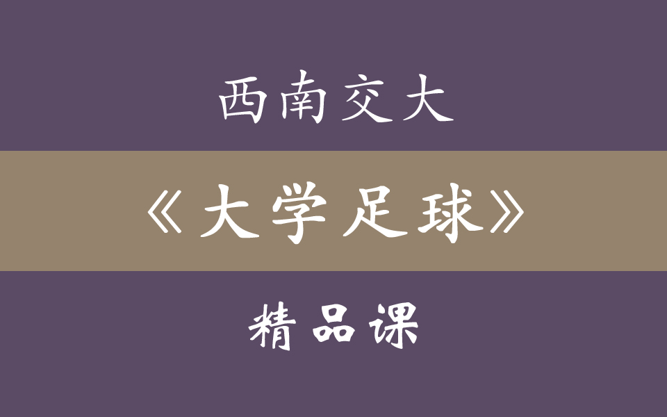 西南交通大学《大学足球》精品课 31集全哔哩哔哩bilibili