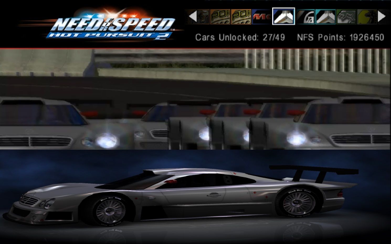 极品飞车6ps2梅赛德斯奔驰clkgtr冠军挑战赛event29