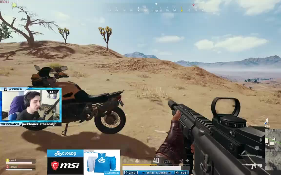 149绝地求生shroud大佬竟然跳了地图边缘60帧双排第一