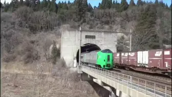 Скачать видео: 【日本铁道】JR北海道，货物列车进出青函隧道