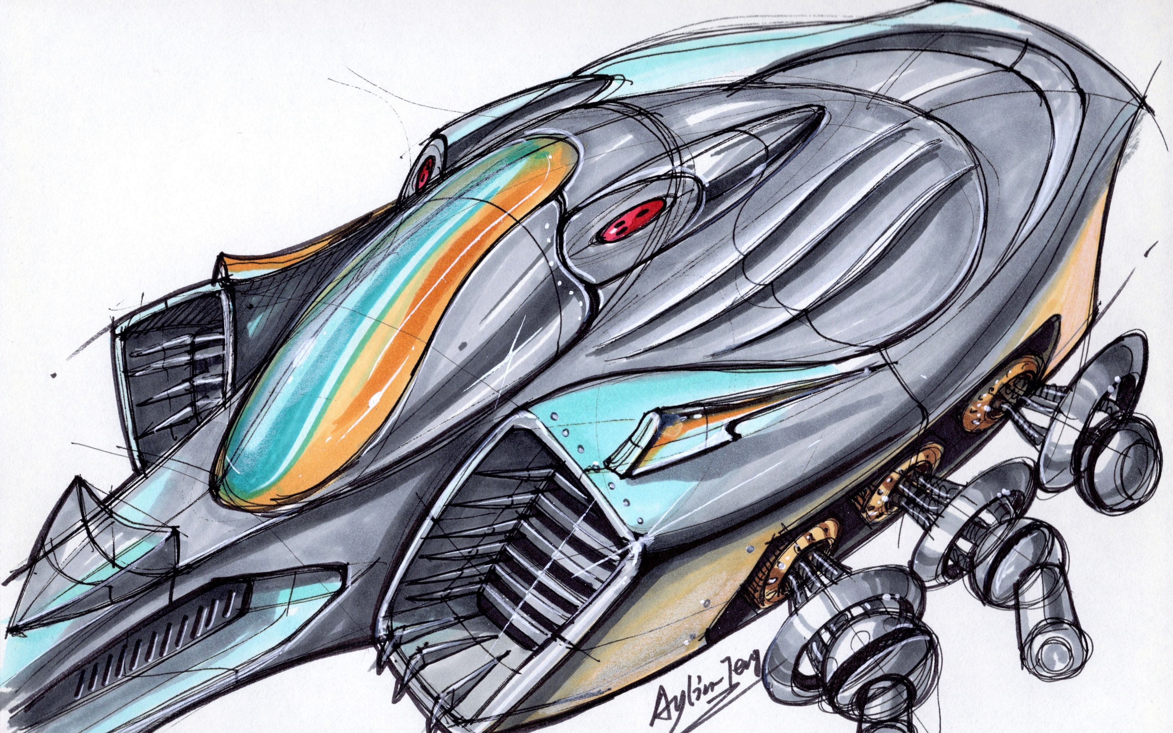 【工业产品设计手绘】自由曲线随机形体练习(2p)