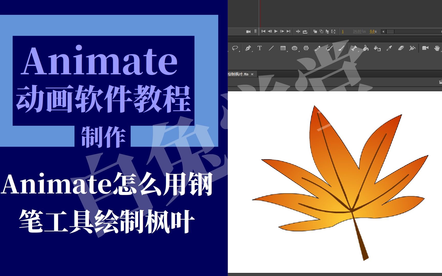 animate怎么用钢笔工具绘制枫叶哔哩哔哩bilibili