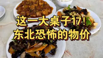 史上最恐怖的物价！东北小城17元3个超级大盘子菜，这物价真是无敌了！震撼！