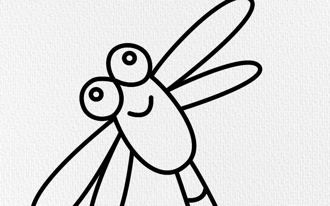 小蜻蜓简笔画 简易图片