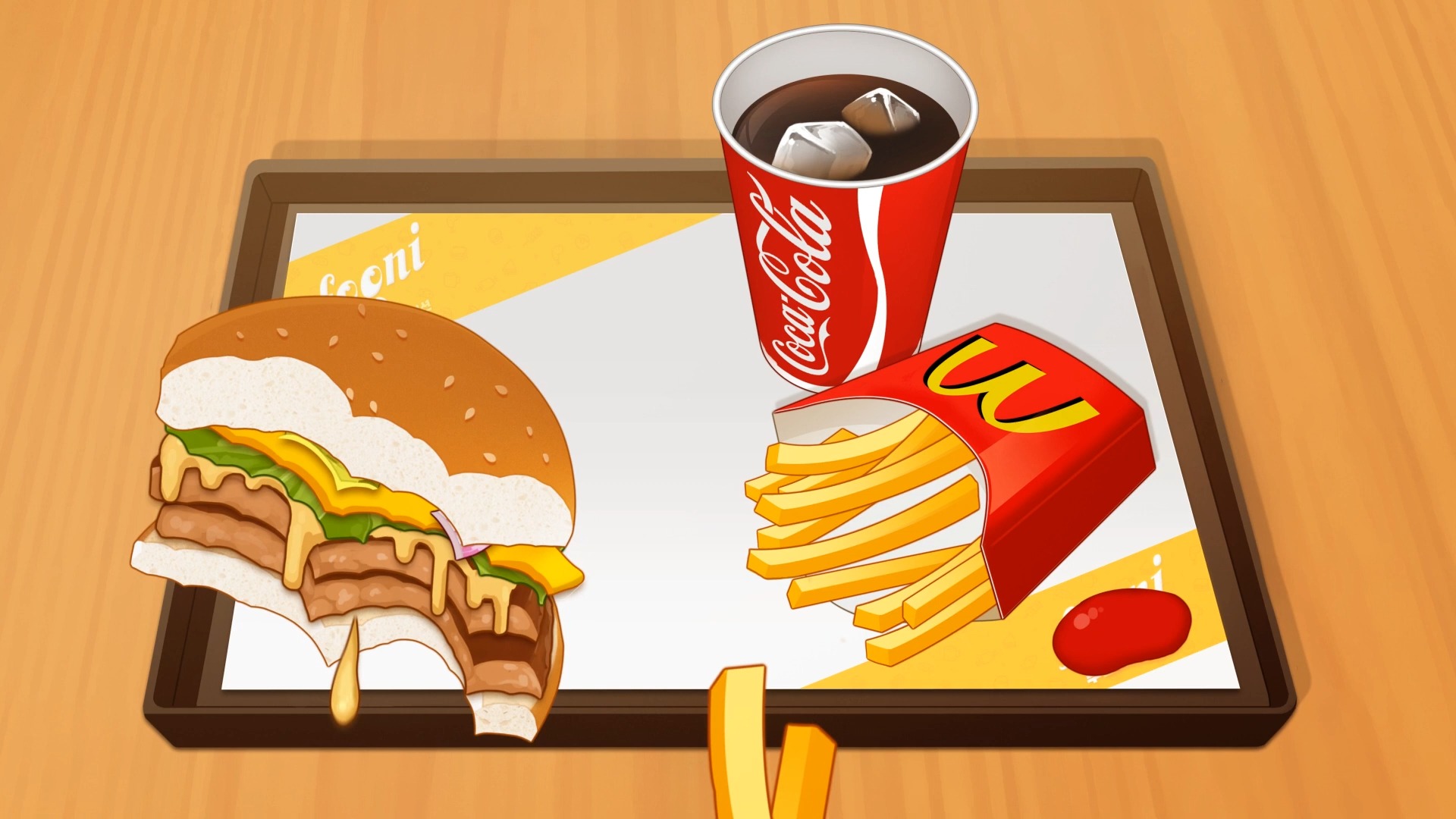 巨无霸麦当劳巨无霸歌曲动画吃播