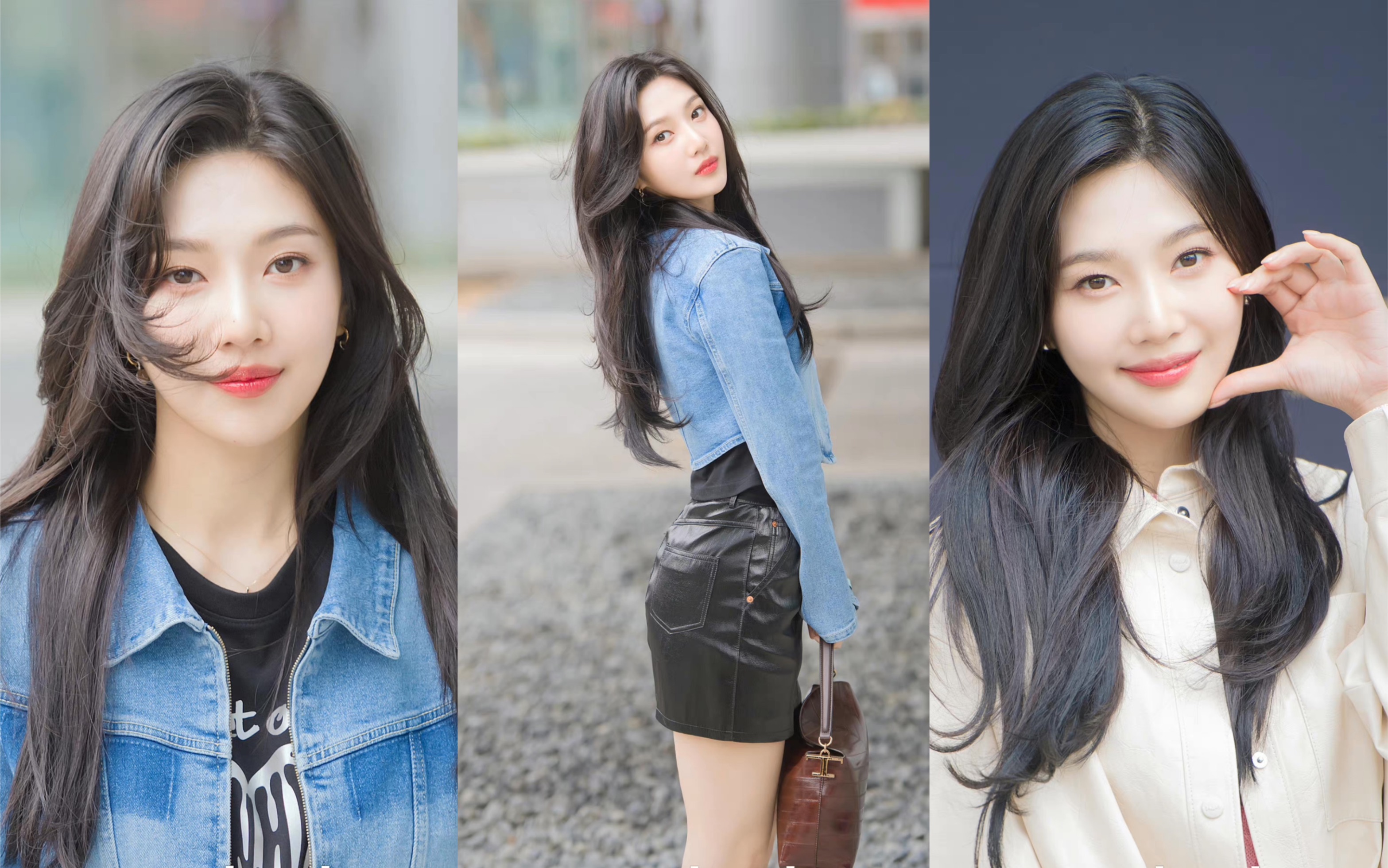 朴秀荣230315上班饭拍合集|黑发真的真的好适合她,好漂亮