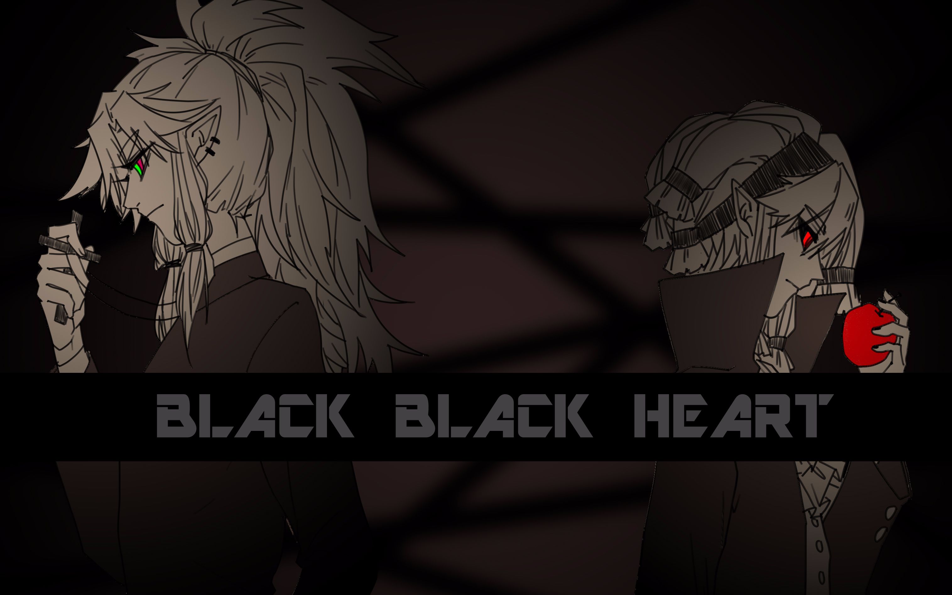 [图]【凹凸世界/手书】black black heart【帕佩向】